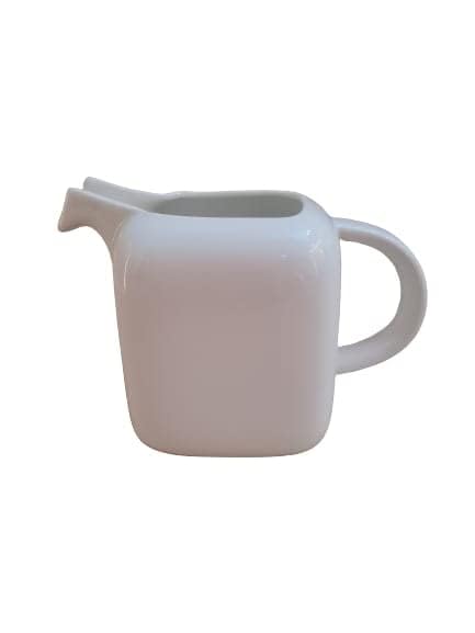 Image of White Porcelain 480 ml Gravy Pot Microwave and Dishwasher Safe for Serving Gravy, Sauce, Coffee, Tea, Milk (Mirakii 143)