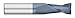 Titan TC10124 Solid Carbide End Mill, Regular Length, 2 Flute, Square End, 30 Degree Helix, ALTIN Coated, 3/8" Size, 3/8" Shank Diameter, 2-1/2" Overall Length, 1" Cutting Length