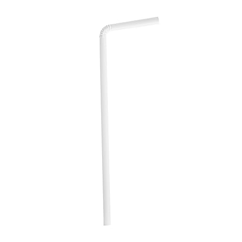 Pitillos flexibles blancos 2000 unidades 20.96 cm miniatura 2