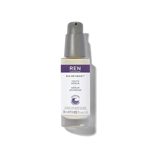 REN Clean Skincare - Bio Retinoid Youth Serum – Anti-Aging Serum for Fine Lines & Wrinkles with Niacinamide and Ceramide – Plant-Based Alternative to Retinol Limits Irritation - Suitable for Sensitive Skin, 1 Fl Oz