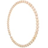 Beaupretty Guirnalda de Cuentas de Madera 30 Cm Aro Metálico Resistente para Decoración de Atrapasueños, Manualidades DIY en Fiestas y Decoración Navideña de Jardín Exterior