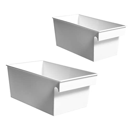 ROMISBABA 2pezzi Scatola Portaoggetti Per Etichette Pratica Per Smistamento e Organizzazione Portatile e Riutilizzabile Bianca