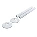 2 Pack Radiator Pipe Covers & Sleeves 15mm with Collars, Cut to Fit Chrome and Black Finish for Bathroom, Compatible with 15mm Pipes(White)