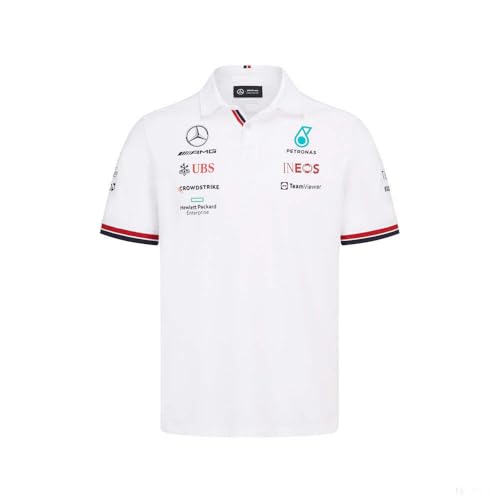 Mercedes AMG Petronas Formula One Team - Collection Officielle de Produits dérivés de la Formule 1-2022 Team Polo - Blanc - Hommes - L