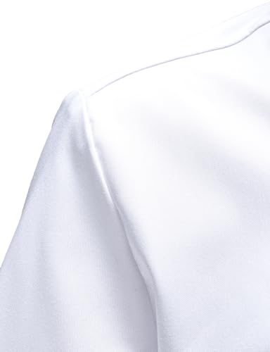 Boys Stretch Soft Dress Shirts Wrinkle Free Long Sleeve Button Down Shirts with Pockets for School Prom4