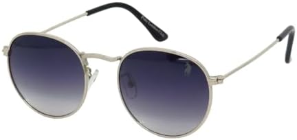 Óculos de Sol Redondo Unissex Polo London Club com lente UV400 co...