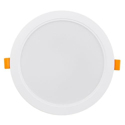 Maclean MCE MCE372 R pannello luminoso LED faretto da Incasso a soffitto faretto da soffitto Bianco neutro 4000K (18W Faretto da incasso/Rotondo)