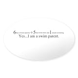 CafePress Swim Parent Products Oval Car Bumper Sticker