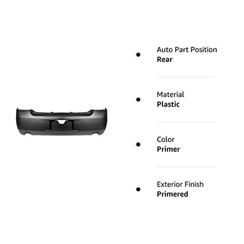 Mbi Auto - Primered, Rear Bumper Cover Compatible With 2006-2013 Chevy Impala W/Dual Exhaust 06-13, Gm1100736 #TOP5
