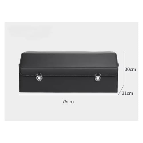 Organiseur de coffre de voiture en cuir : boîte de rangement pliable compartiment - 7