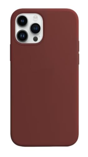 Image of MIDOS Back Cover Compatible with iPhone 14 Pro Max Liquid Silicone Back Cover Full Protection Shock Proof Back Cover for iPhone 14 Pro Max (SC-Brown)