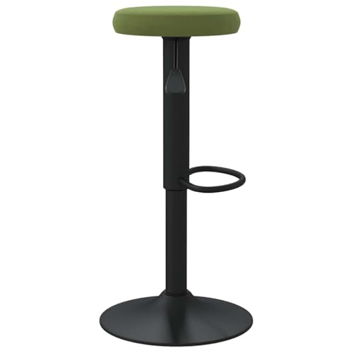 Tabouret de bar confortable en velours vert pour soulager le dos