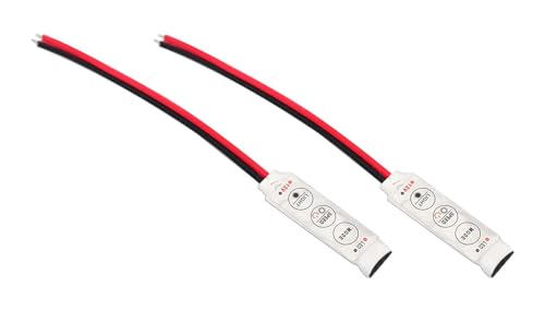 Image of Pack of 2 3 Keys Led Mini RGB Amplifier Controller for Single 5050 3528 RGB Led Light Strip
