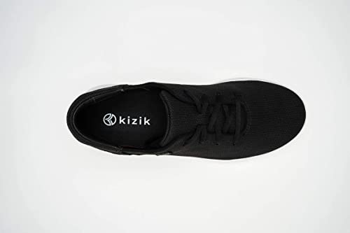 Kizik Madrid Hands Free Mens And Womens Sneakers, Casual Slip On Shoes For Women Or Men, Comfortable For Walking, Women's And Men's Fashion Sneakers For Any Occasion - Black/White, M5 / W6.5 #TOP7