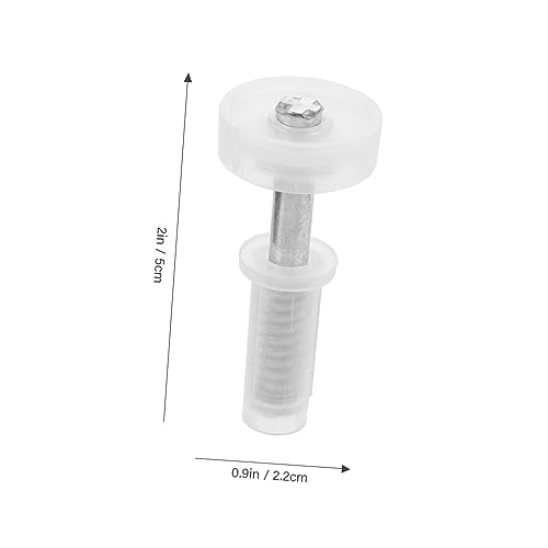 Kit de herrajes para puertas plegables POPETPOP, 4 piezas, bisagras autorretráctiles para puertas empotradas plegables, color blanco, acero inoxidable y plástico miniatura 2