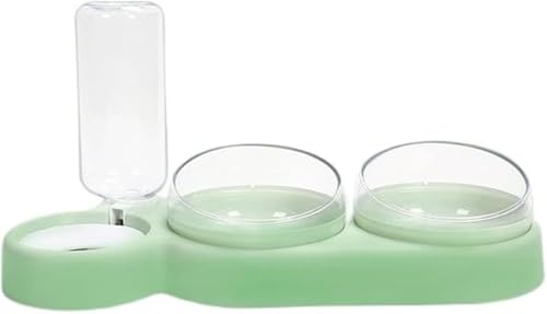 AZIEBAY ペット用自動給餌器 ダブルボウル 猫・犬兼用 食器 頸椎保護 洗いやすい 安心してお選びください