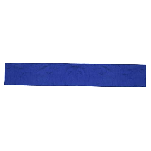 Image of E-EZRA Premium Raw Silk Table Runner for Centre Table / Coffee Table / 4 Seater / 6 Seater Dining Table (72 Inch, Royal Blue)