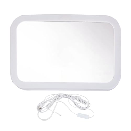 Miroir de siège auto bébé orienté l'arrière avec vision large et éclairage LED