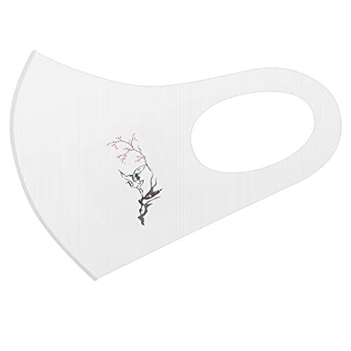 デザイン マスク 2枚セット ポリエステル 洗える 布マスク 男女兼用 017942 ワンポイント 和風 和柄 桜 鶴 水墨画