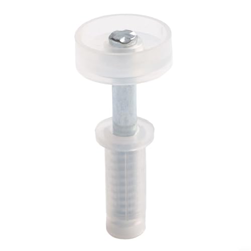 Kit de herrajes para puerta plegable, pivote superior y rueda guía con resorte, acero y plástico para reparación de clóset, puerta plegable, acordeón, granero, gabinete (8 piezas) miniatura 5