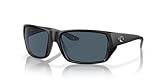 Costa Man Sunglasses Matte Black Frame, Gray Lenses, 60MM