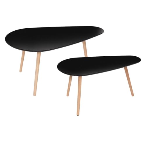 Atmosphera - Tables gigognes Mileo - Bois et métal - Noir