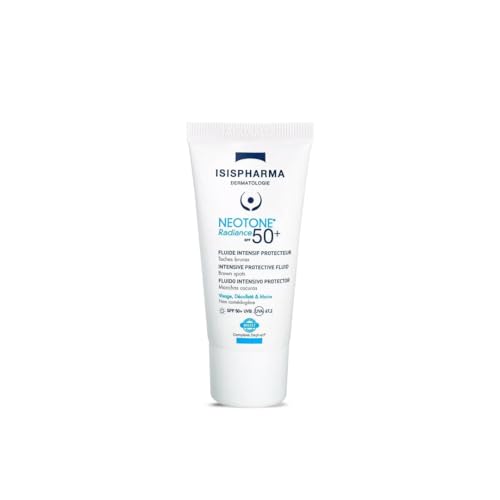 ISISPHARMA NEOTONE - Radiance SPF 50+ – Soin de Jour Fluide Intensif Protecteur Contre UV, UVB, Lumière Bleue - Action Anti-taches Pigmentaires, Adapté aux Peaux Sensibles - Fabrication Française