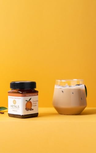 HETALS HOMEMADE Premium Instant Coffee | CHOCOLATE ORANGE COFFEE | DESSERT COFFEE | 250 GM | Prepares 20 Cups | Creamy Dalgone coffee premix | Enjoy Hot or cold