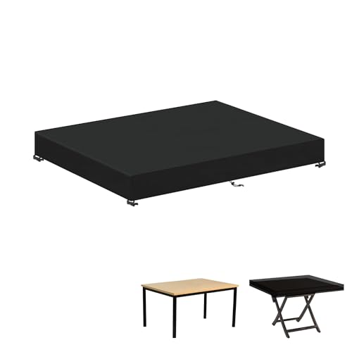 LAMUNI Housse de Table de Jardin Rectangulaire Housses Imperméable pour Mobilier de Jardin, Anti-UV Couverture de Table Basse Extérieur Housse de Protection Bâche de Table, 100x60x15cm