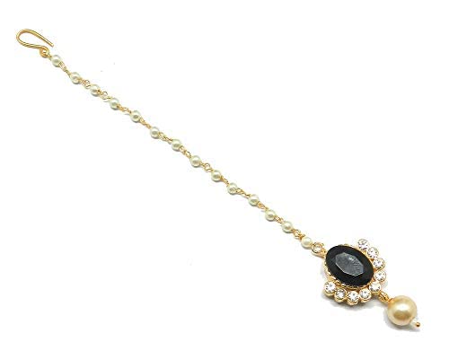 Radhesh Creation and Jewellery Small Size Maang Tikka with Crystal and Pearl (B079NDCP9H) Amazon Price History, Amazon Price Tracker