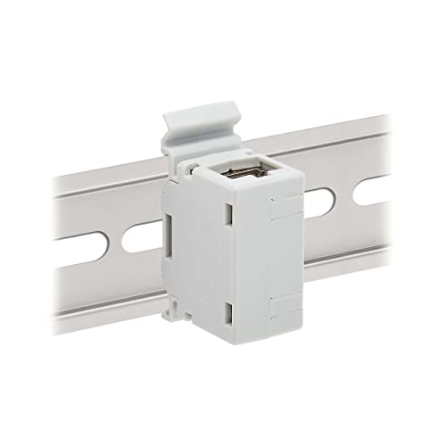 Acoplador RJ45 Cat6a montable DIN-Rail macho a macho miniatura 3