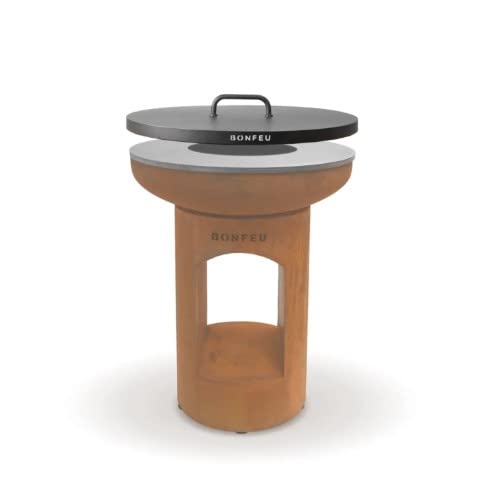 BonFeu BonBiza Brasero Exterieur Barbecue - Foyers extérieurs et (Noir, Couvercle Ø80) – Image 4