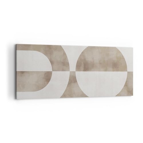 Deco Cadre Décoration Salon Minimalisme Brillant Formes Moderne Impression sur Toile 120x50cm Image Tableau Decoration Murale Chambre Panoramique Art Wall...