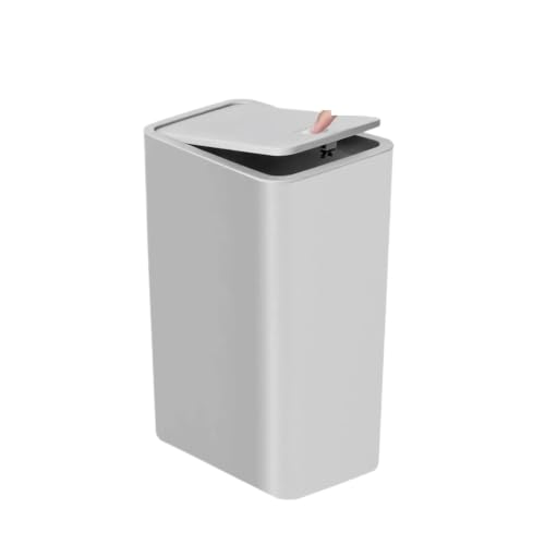 Poubelle de salle de bain anti-odeur avec couvercle à pression plastique 10L