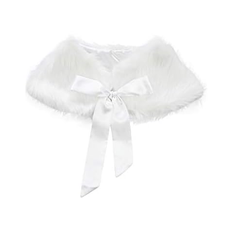 MSemis Bolero de Pelo Chaqueta de Princesa para Niñas Cover