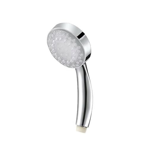Regadera manual con luces LED cambiantes 7 colores cromada