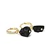 Gempires Black Tourmaline Gemstone Earrings Black Crystal Handmade Jewelry October Birthstone Gifts For All Occassions Hypoallergenic Gold Plated Dangle Hoop Earrings For Women