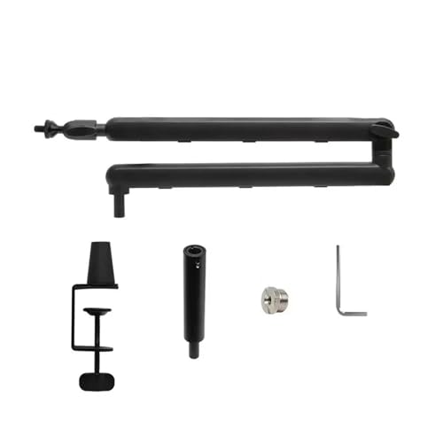 調整可能なマイクサスペンションブームシザーアームスタンド ブラック/ホワイト マイクスタンドアームマイクスタンド(Black)