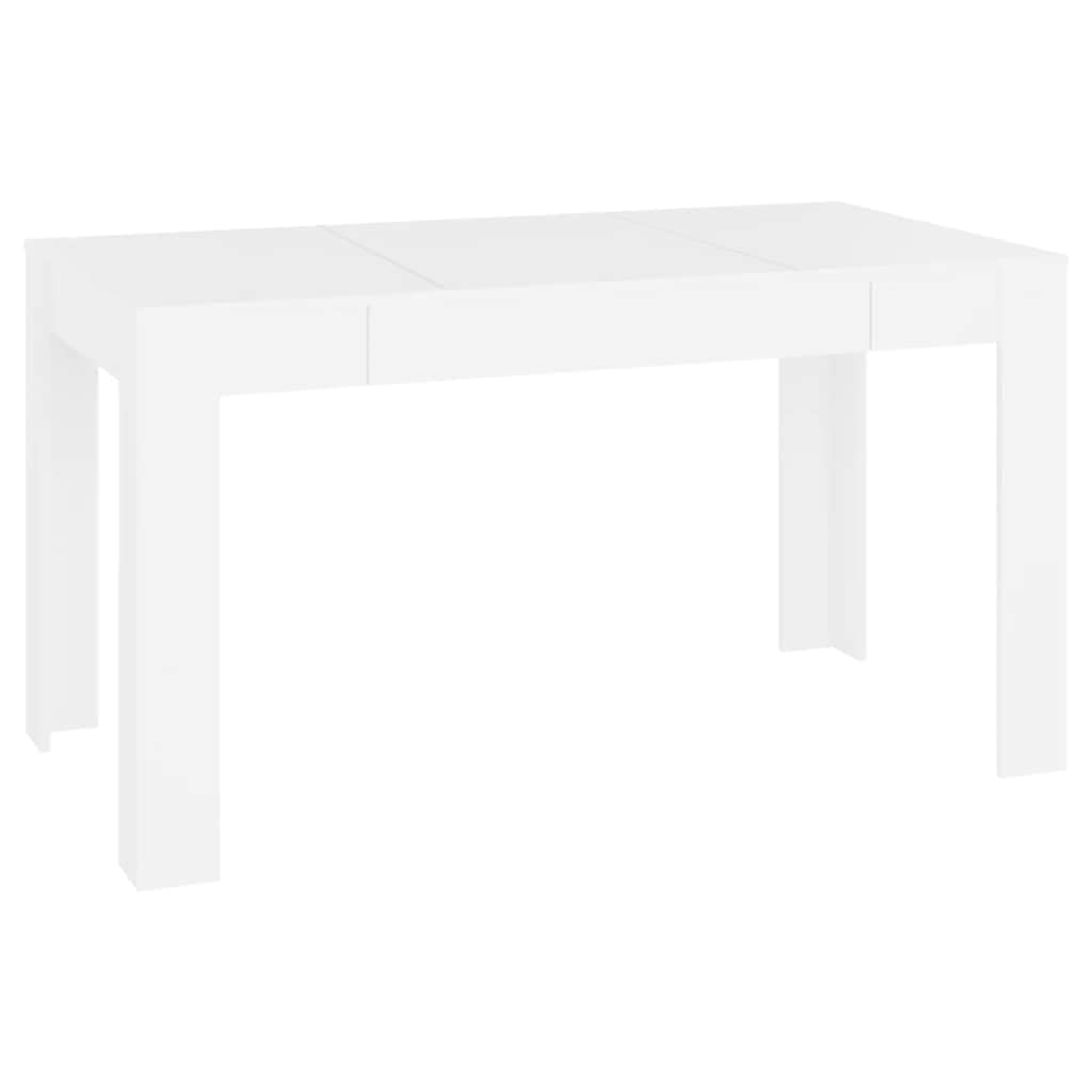 vidaXL Table à Manger, Table à Dîner, Meuble de Salle à Manger, Table de Repas Cuisine Restaurant Maison Intérieur, Blanc Bois d’Ingénierie