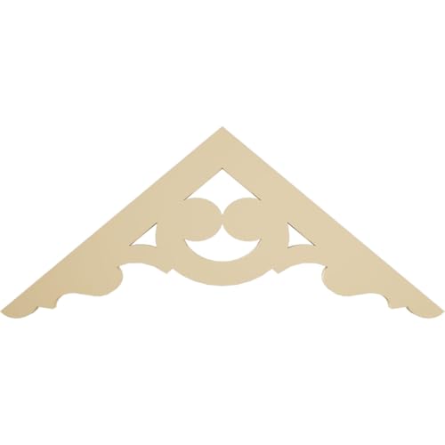 36"W x 15"H x 1 1/2"P (10/12) Pitch Robin Signature Urethane Gable Pediment, Primed Tan