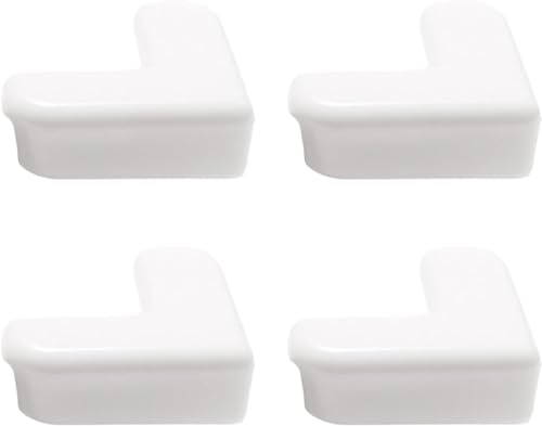 Image of 4Pcs White PVC Desk Edge Bumpers Adhesive Furniture Corner Protectors Protector Kit Anti-Collision Edge Safety Bumpers Baby Proof Soft Self-Adhesive Table Sharp Edges Guard