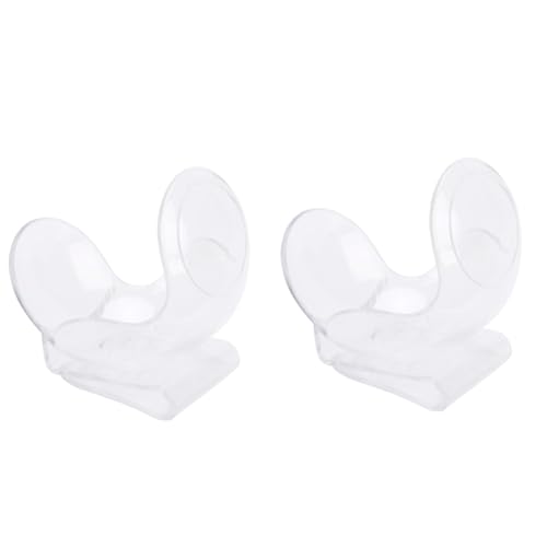 Beufee Tennis Ball Holder Waist Clip, 2Pcs Tennis Ball Clip ABS Waistband Clip Holder Sports Equipment for Tennis Training (Transparent)