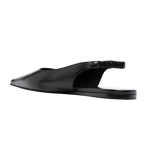 FOWT Women Sexy Pointed Toe Flat Pumps No Heel Comfy Slip on Slingbacks Elastic Strap Office Work Walking Shoes Size 4-15 US3