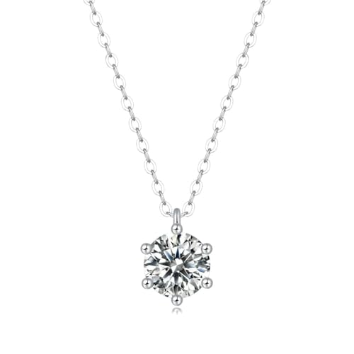 Collier 6 dents pour femme en argent sterling haute joaillerie