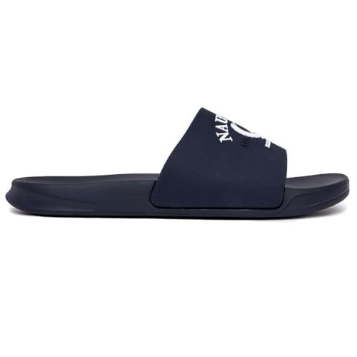 Image of Nautica Men's Open Toe Slide Sandals - Comfortable Indoor & Outdoor Shower Slippers