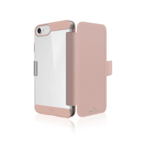 WHITE DIAMONDS   Funda tipo libro Innocence Business para Apple iPhone 6/6S/7/8/SE (2020) | Cierre magnético, protección completa (oro rosa)