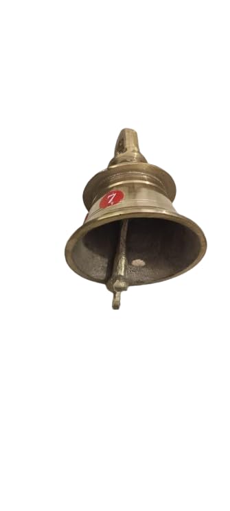 Iron CLAD Temple Bells Hanging for Mandir - Brass Bells for Pooja Room Mandir Decorations Items Ghanta for Mandir Enchanting Hanging Bells for Home Decoration Ideal for Spiritual (4.75 Inches)