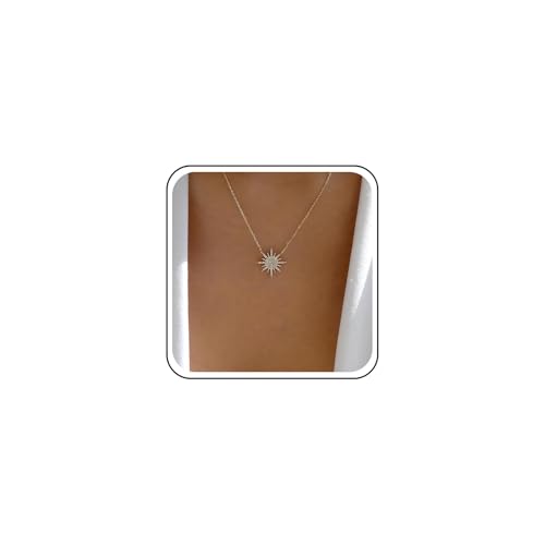 Cybche Collier Pendentif Soleil En Cristal Boho Collier Ras de cou En Strass Colliers Ras de cou En Or Colliers Ra de cous En Cristal Pave Cz Collie Ra de cous...