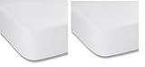 Schlichtes weißes Spannbettlaken aus Polycotton180x200cm (2er-Set)