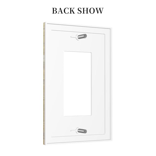 Decorative Outlet Covers Vintage White Flowers Birds on Golden Background 1 Gang Rocker Light Switch Cover Plate Single Decora Light Switch Covers Wall Plate Faceplate